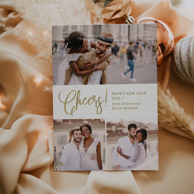 Festive Cheers | Flerfoto Gott nytt år Julkort (Skapare uppladdad)