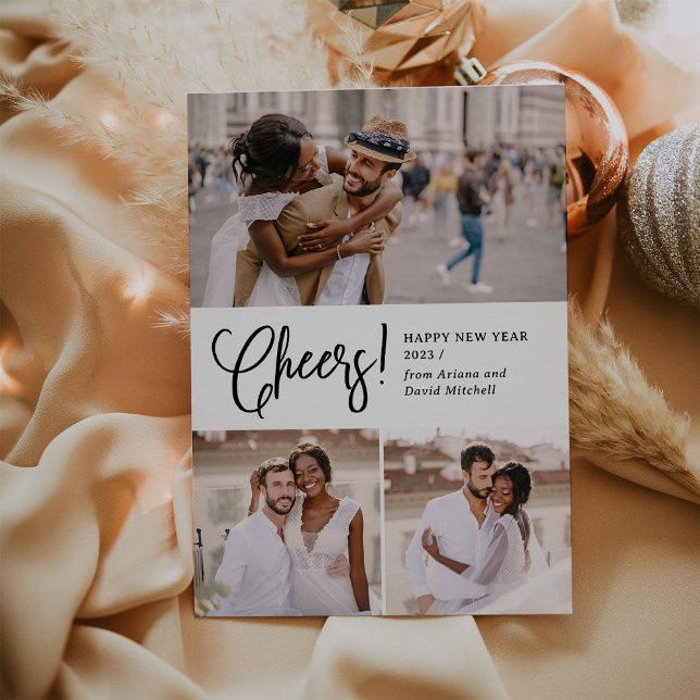 Festive Cheers | Flerfoto Gott nytt år Julkort (Skapare uppladdad)