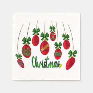 Festive Chef: Bollar Deep Jul Napkins Pappersservett