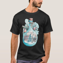 Festive Chemist Girl Watercolor Science Art T Shirt