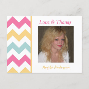 Festive Chevron: Foto Tack Postcard Vykort