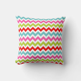 Festive Chevron Mönster - Retro Helgdag Rand Kudde