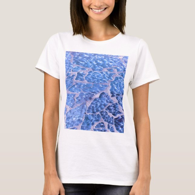 Festive Chic Glitter Blue Stones Tee Shirt (Framsida)