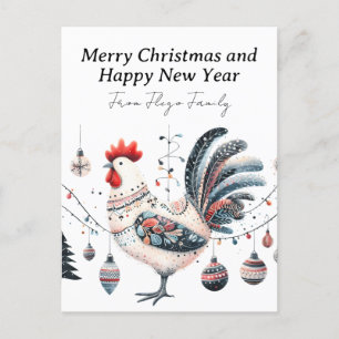 Festive Chicken Helg Vykort