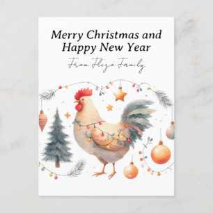 Festive Chicken Helg Vykort