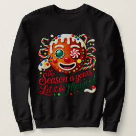 Festive Christmas Candy Crewneck Gift Lång Ärmad Tröja