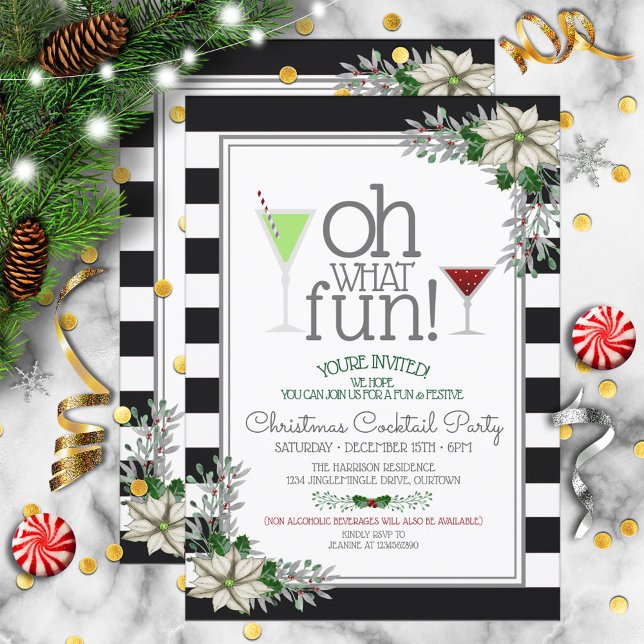 Festive Christmas Cocktail Party Invitation Inbjudningar (Skapare uppladdad)
