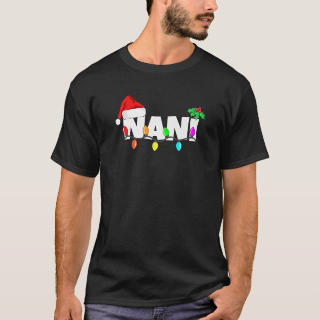 Festive Christmas Decoration Punjabi Nani T Shirt (Framsida)