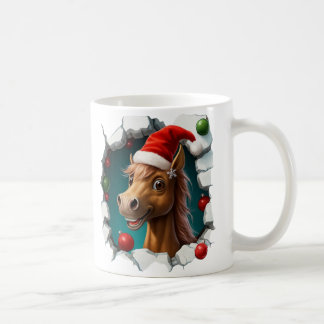Festive Christmas Featuring Cheerful Horse Design Kaffemugg