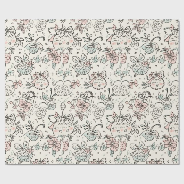 Festive Christmas Holiday Gift Wrap Presentpapper (Platt)