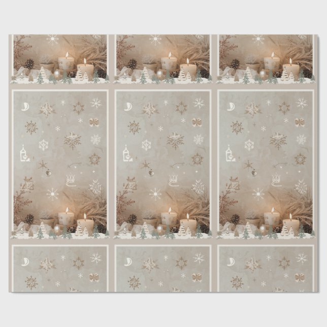 Festive Christmas Holiday Gift Wrap Presentpapper (Platt)