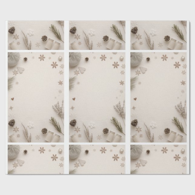 Festive Christmas Holiday Gift Wrap Presentpapper (Platt)