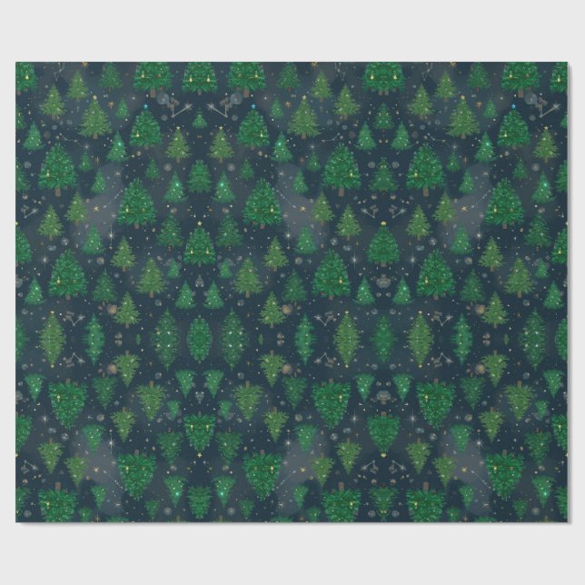 Festive Christmas Holiday Gift Wrap Presentpapper (Platt)