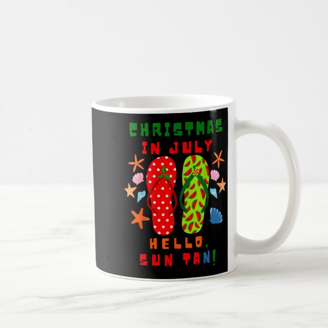 Festive Christmas In July Flip Flop Summer Beach F Kaffemugg (Höger)