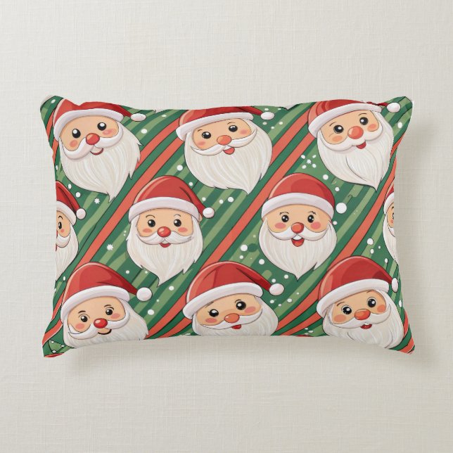 Festive Christmas Lumbar Pillow – Cheerful Holiday Prydnadskudde (Framsidan)
