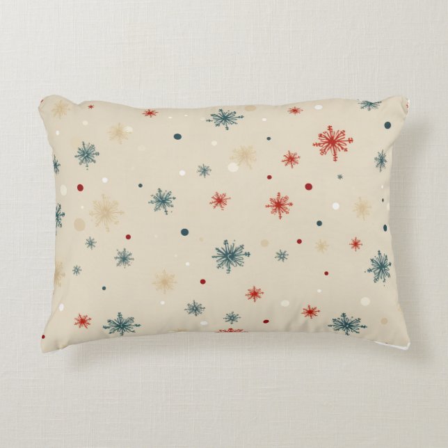 Festive Christmas Lumbar Pillow – Cheerful Holiday Prydnadskudde (Framsidan)