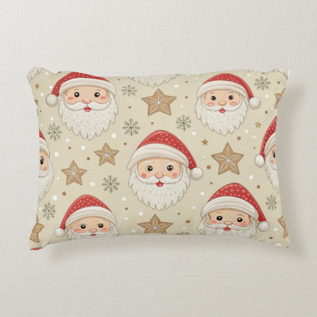 Festive Christmas Lumbar Pillow – Cheerful Holiday Prydnadskudde (Framsidan)