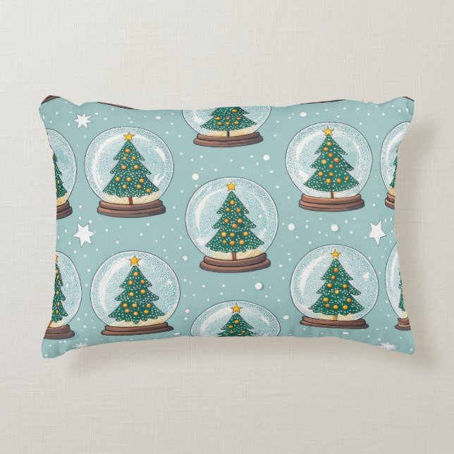 Festive Christmas Lumbar Pillow – Cheerful Holiday Prydnadskudde (Framsidan)