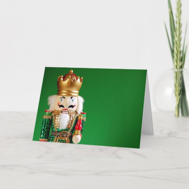 Festive christmas nutcracker-hälsningskort helgkort (Framsida)