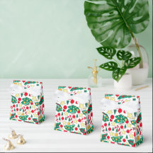 Festive Christmas Pattern Favor Box
