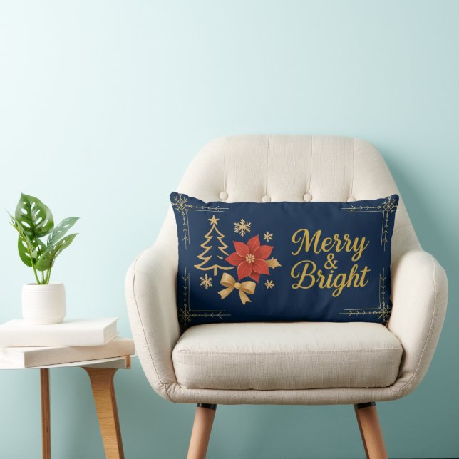 Festive Christmas Pillow | Holiday Home Décor & Co Lumbarkudde (Stol)