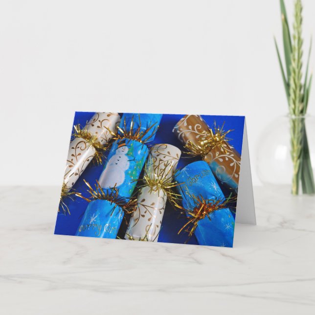 Festive christmas popper-kort för utskriftshälsnin helgkort (Framsida)