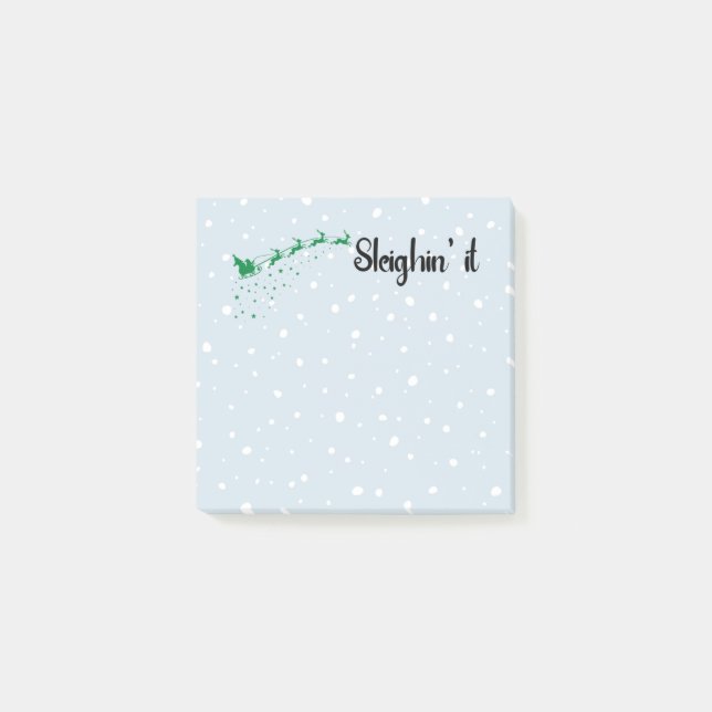 Festive Christmas Post It Notes | Sleighin It Post-it Block (Framsida)