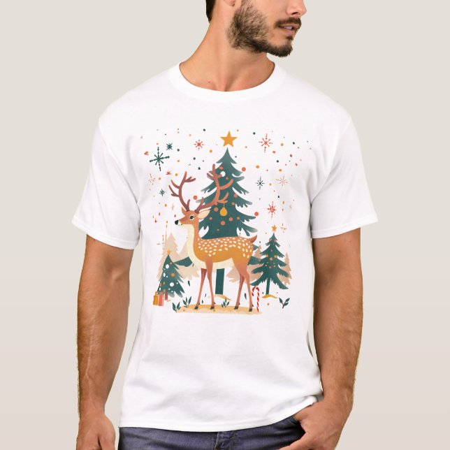 Festive Christmas Spirit T-Shirt (Framsida)