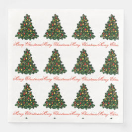Festive Christmas Tree Holiday Celebration Napkin Pappersservett