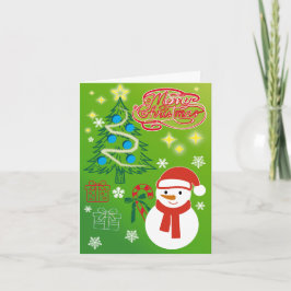 Festive Christmas Tree Holiday Greeting Card Helgkort