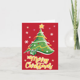 Festive Christmas Tree Holiday Greeting Card Helgkort