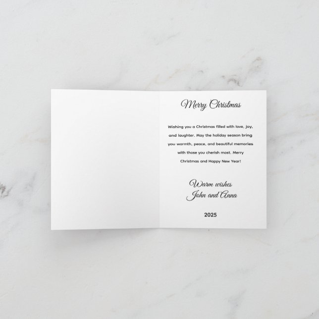 Festive Christmas Tree Holiday Greeting Card Helgkort (Inuti)