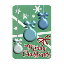 Festive Christmas Tree Holiday Greeting Card Magnet