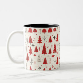 Festive Christmas Tree Mug Två-Tonad Mugg