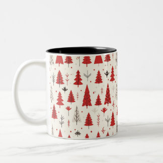 Festive Christmas Tree Mug Två-Tonad Mugg