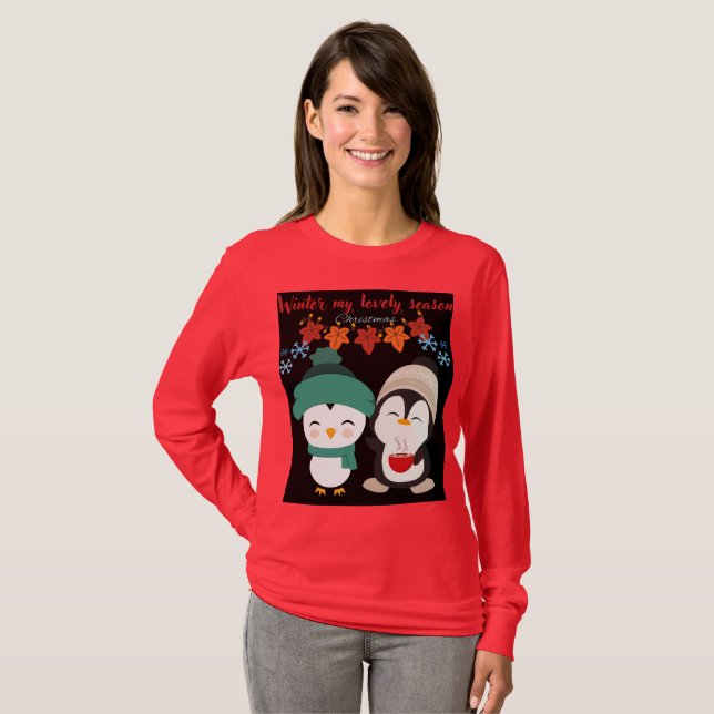 Festive Christmas Women’s Tee | Holiday Cheer  (Hel framsida)