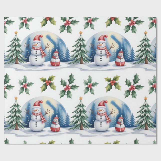 Festive Christmas Wrapping Paper Collection Presentpapper (Platt)