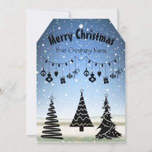 Festive Chritsmas Simple Modern Wintery Glatt Julkort