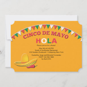 Festive Cinco de Mayo-inbjudan Inbjudningar