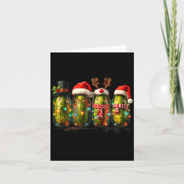 Festive Ckle Jar Meme Christmas Lights Santa Hat X Kort (Framsida)