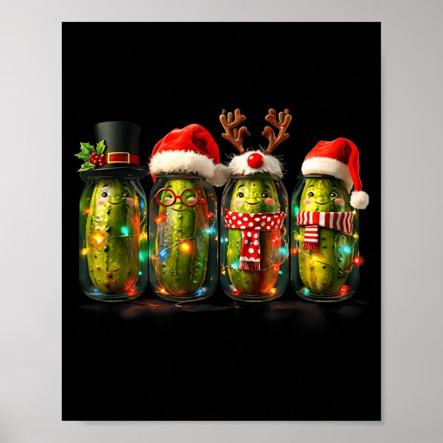 Festive Ckle Jar Meme Christmas Lights Santa Hat X Poster (Framsidan)