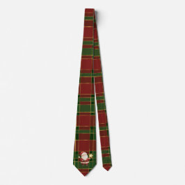 Festive Classic Red Green Gold Tartan Santa Claus Slips