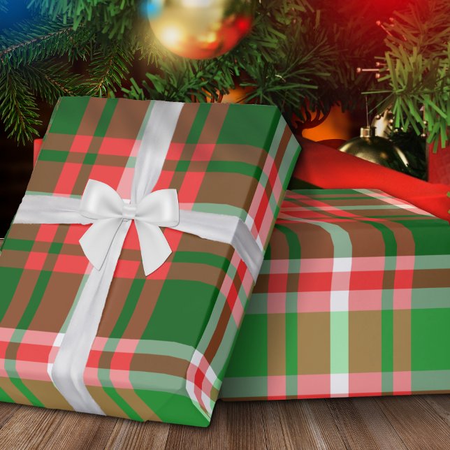 Festive Classic Red Grönt Vit julpapp Presentpapper (Skapare uppladdad)