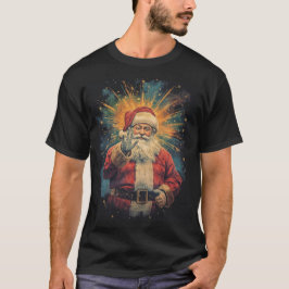 Festive Classic Santa Claus Christmas Art T Shirt
