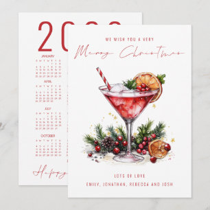Festive Cocktail 2026 Calendar God jul Julkort