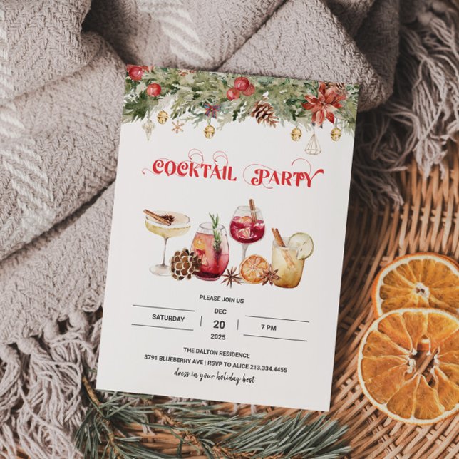 Festive Cocktails Party Inbjudningar (Skapare uppladdad)