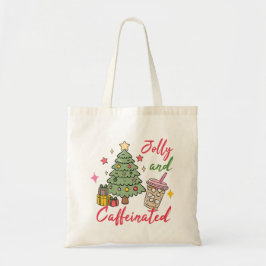 Festive Coffee Christmas Tote Bag Tygkasse