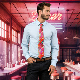 Festive Colorful Heart Mönster Tie Slips