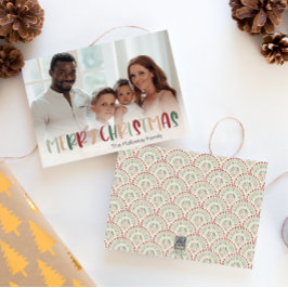 Festive Colorful jul Fullt Photo Julkort