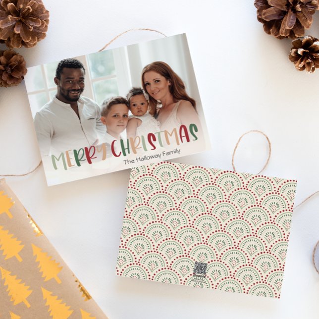 Festive Colorful jul Fullt Photo Julkort (Skapare uppladdad)